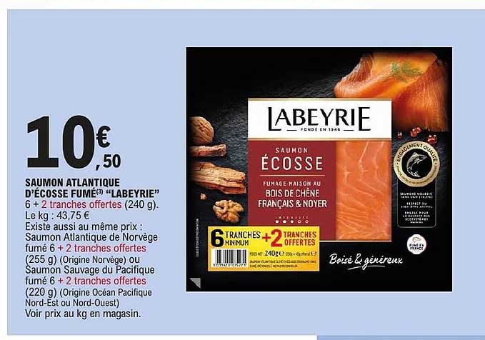 SAUMON ATLANTIQUE D'ÉCOSSE FUMÉ “LABEYRIE”