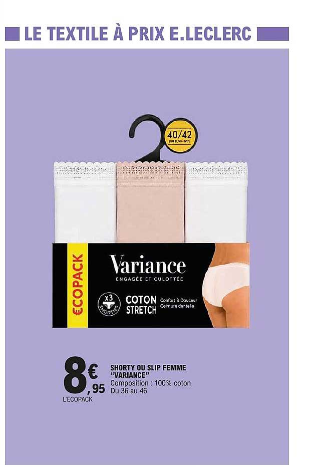 SHORTY OU SLIP FEMME "VARIANCE"