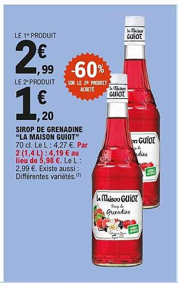 SIROP DE GRENADINE “LA MAISON GUIOT”