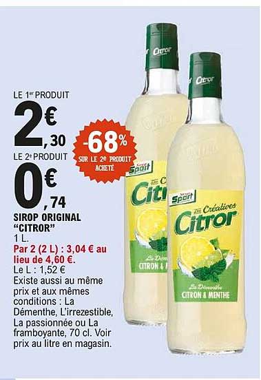 SIROP ORIGINAL “CITROR” 1 L.