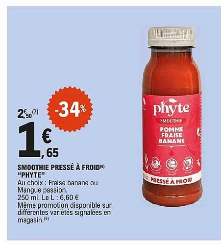 SMOOTHIE PRESSÉ À FROID “PHYTE”