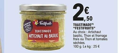 TOASTINADE ARTICHAUT AU BASILIC