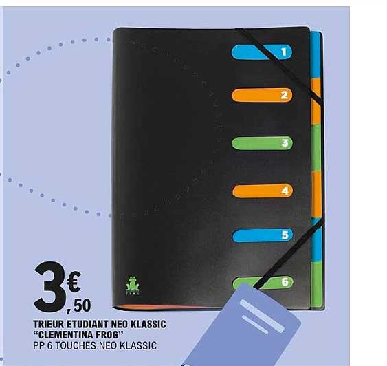 TRIEUR ETUDIANT NEO KLASSIC "CLEMENTINA FROG" PP 6 TOUCHES NEO KLASSIC
