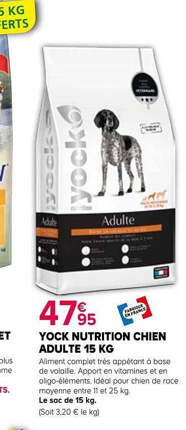 YOCK NUTRITION CHIEN ADULTE 15 KG
