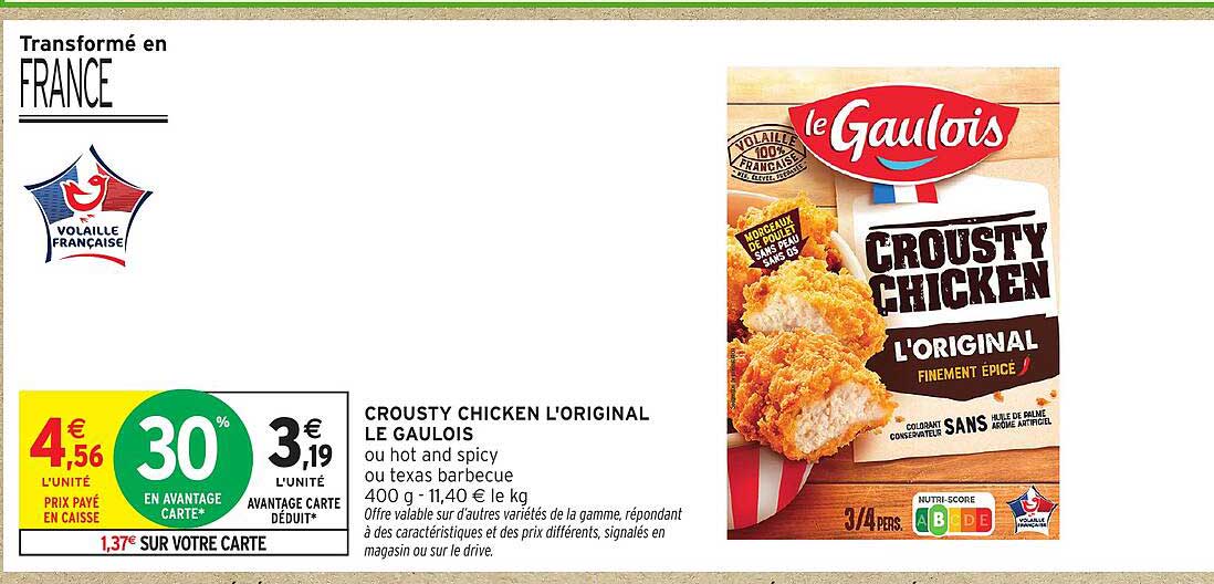 Promo Crousty Chicken L original Le Gaulois Chez Intermarch Hyper promo-crousty-chicken-l-original-le-gaulois-chez-intermarch-hyper