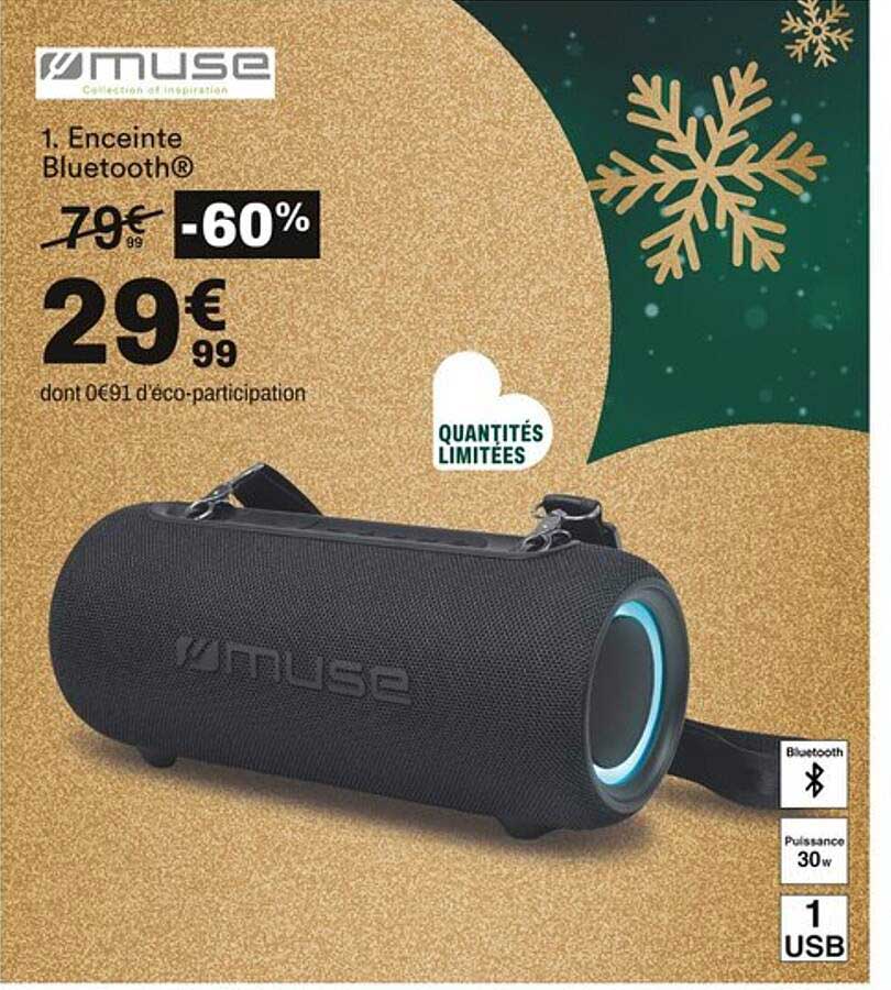 1. Enceinte Bluetooth® -60%