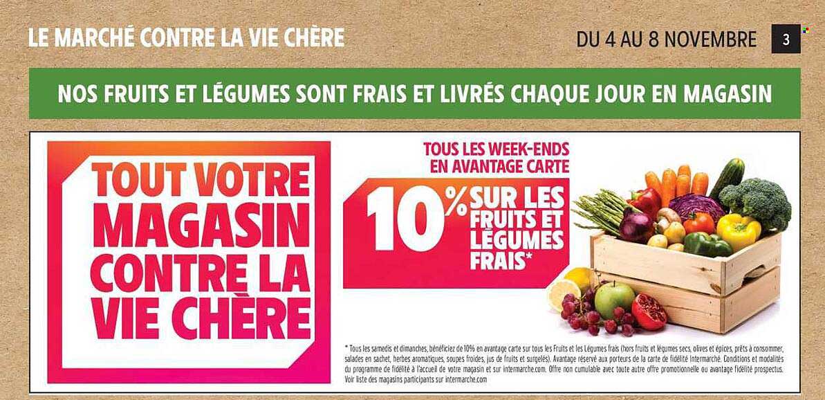 10% SUR LES FRUITS ET LÉGUMES FRAIS*