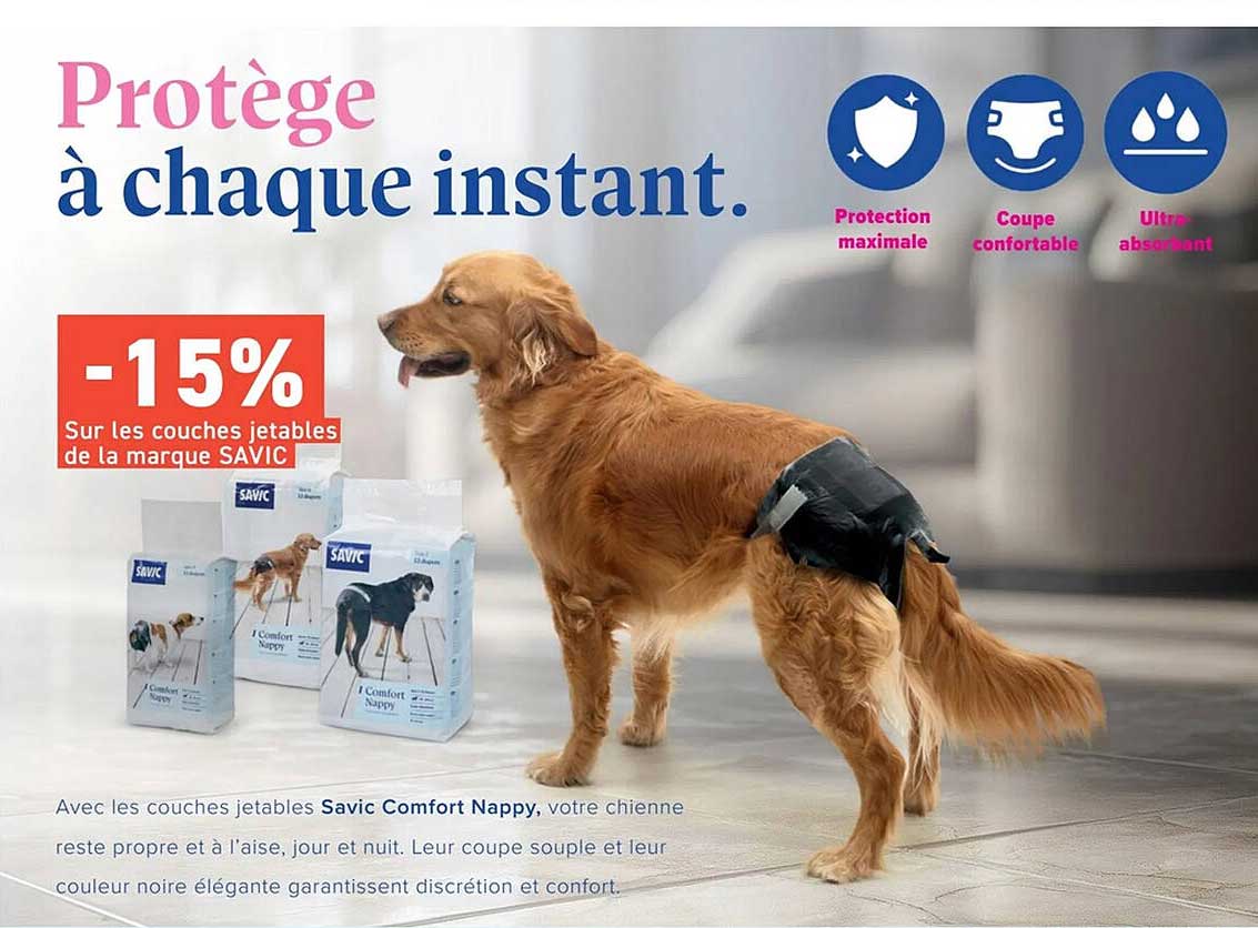 -15% Sur les couches jetables de la marque SAVIC