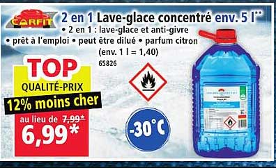 2 en 1 Lave-glace concentré env. 5 l
