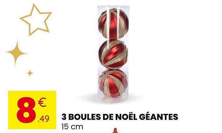 3 BOULES DE NOËL GÉANTES