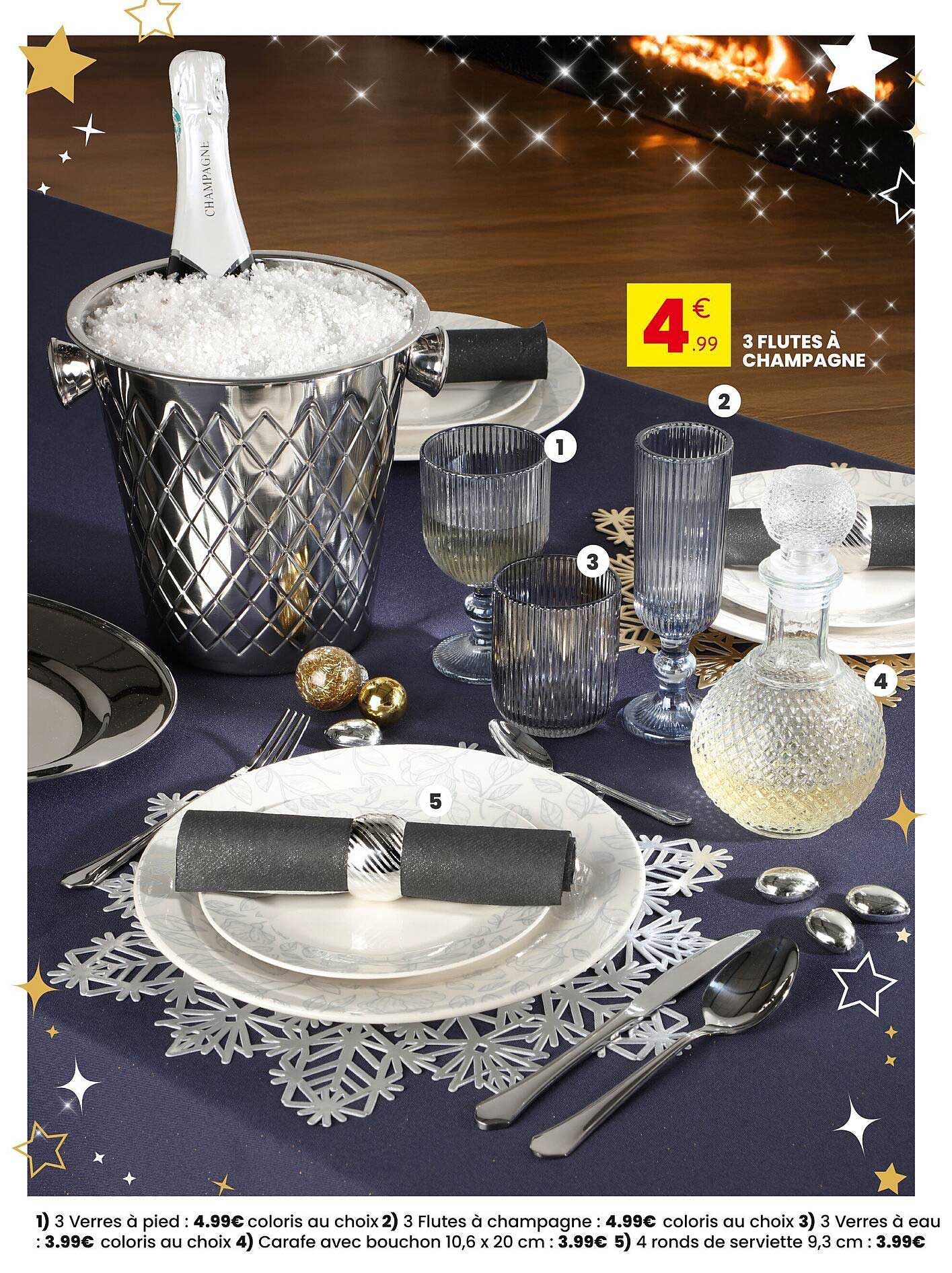 3 FLUTES À CHAMPAGNE