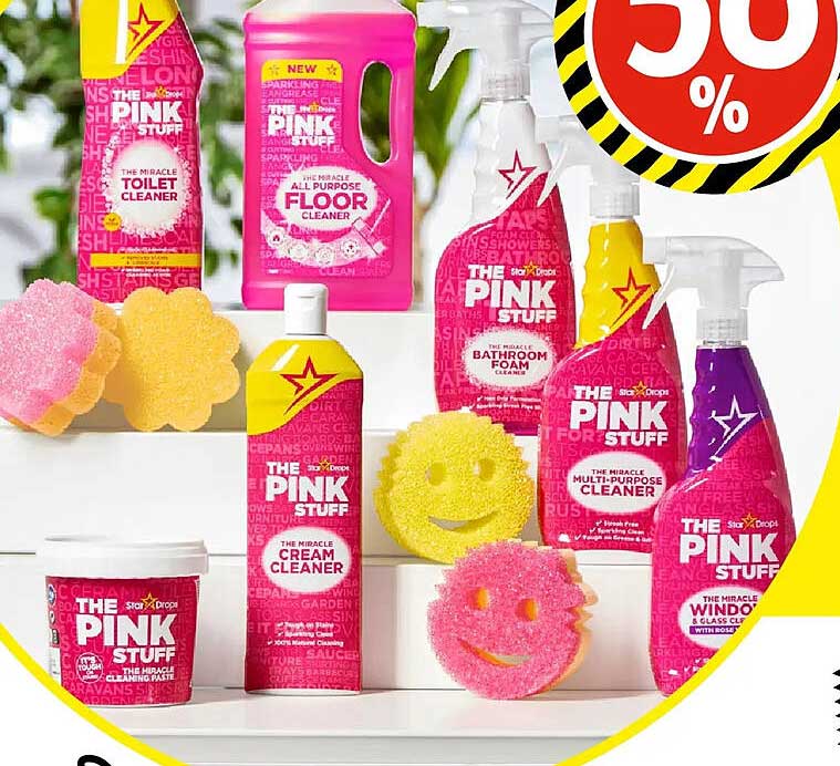 50 % de réduction sur The Pink Stuff