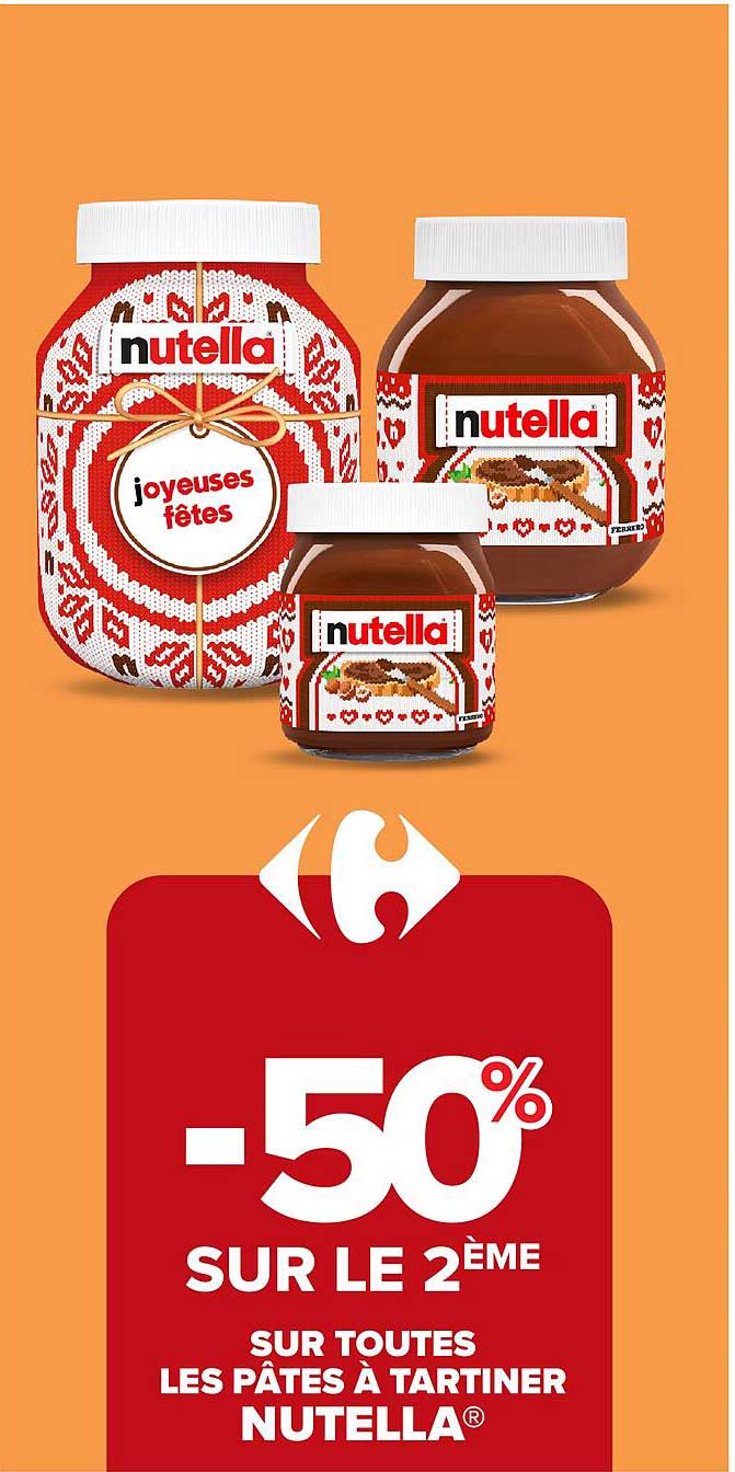 -50% SUR LE 2ÈME SUR TOUTES LES PÂTES À TARTINER NUTELLA®