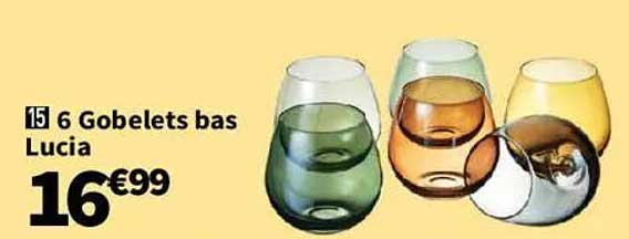 6 Gobelets bas Lucia
