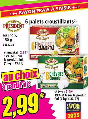 6 palets croustillants