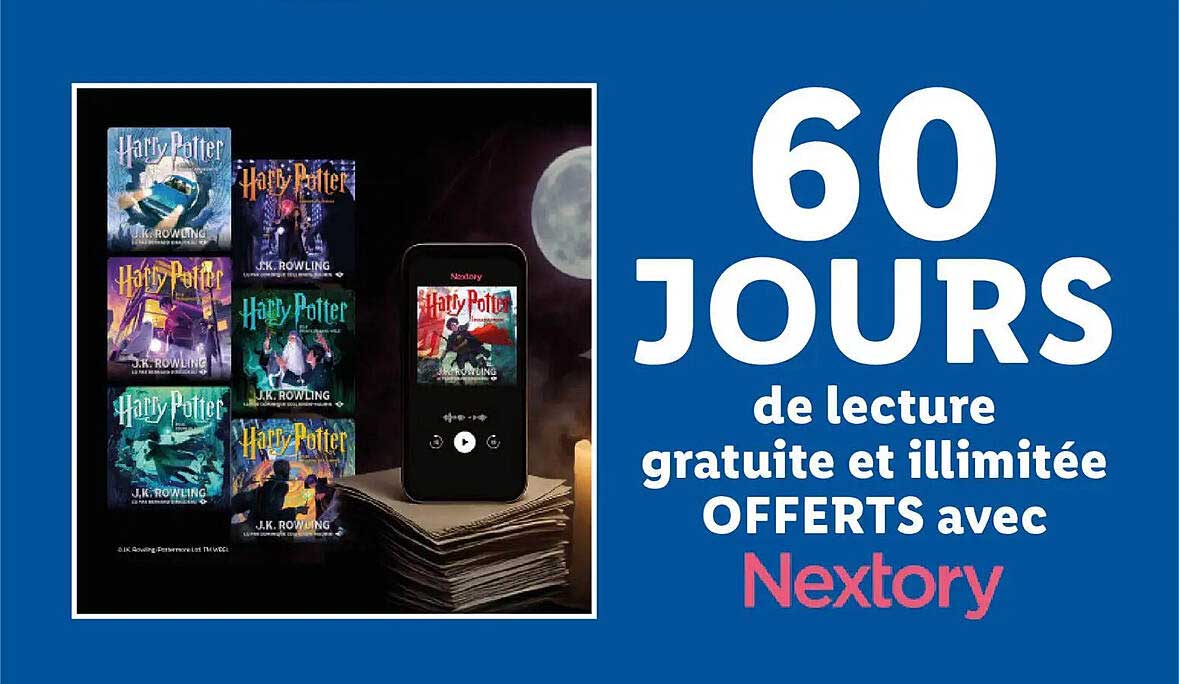 60 JOURS de lecture gratuite et illimitée OFFERTS avec Nextory