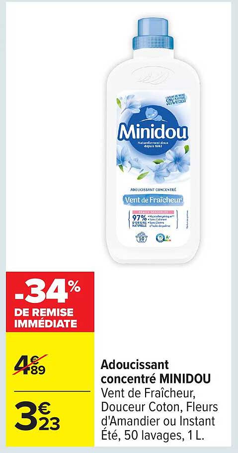 Adoucissant concentré MINIDOU Vent de Fraîcheur