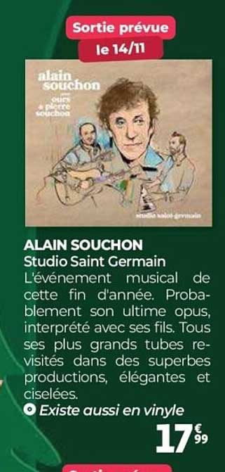 ALAIN SOUCHON - Studio Saint Germain