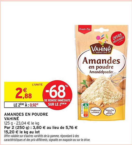 AMANDES EN POUDRE VAHINÉ