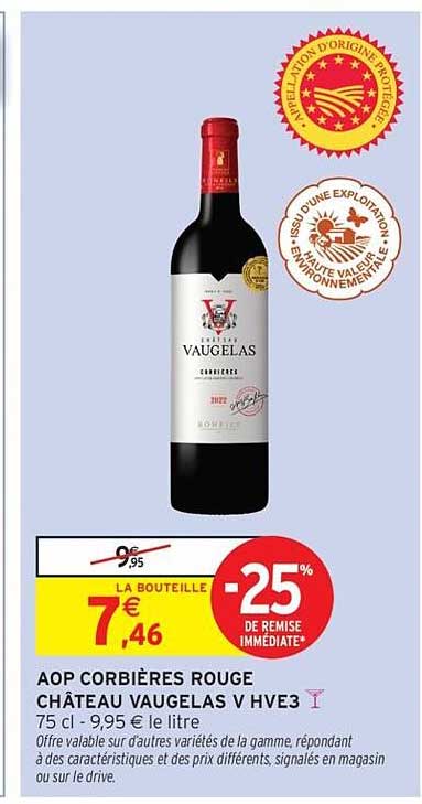 AOP CORBIÈRES ROUGE CHÂTEAU VAUGELAS V HVE3