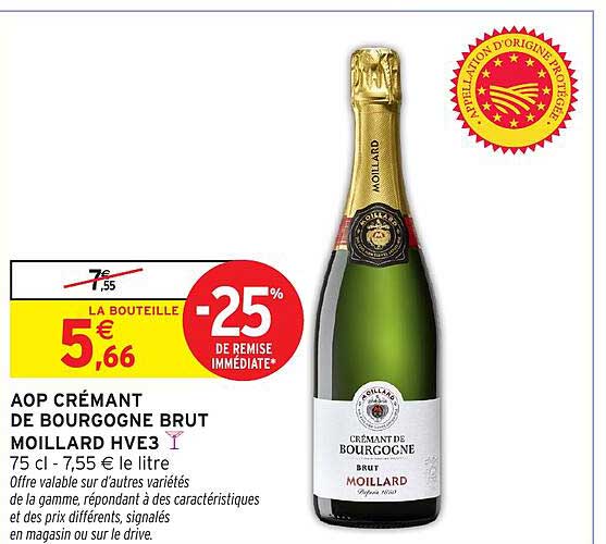 AOP CRÉMANT DE BOURGOGNE BRUT MOILLARD HVE3