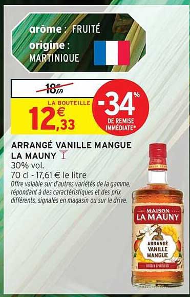 ARRANGÉ VANILLE MANGUE LA MAUNY