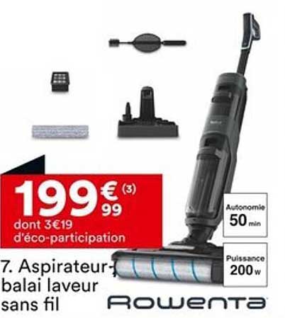 Aspirateur balai laveur sans fil Rowenta