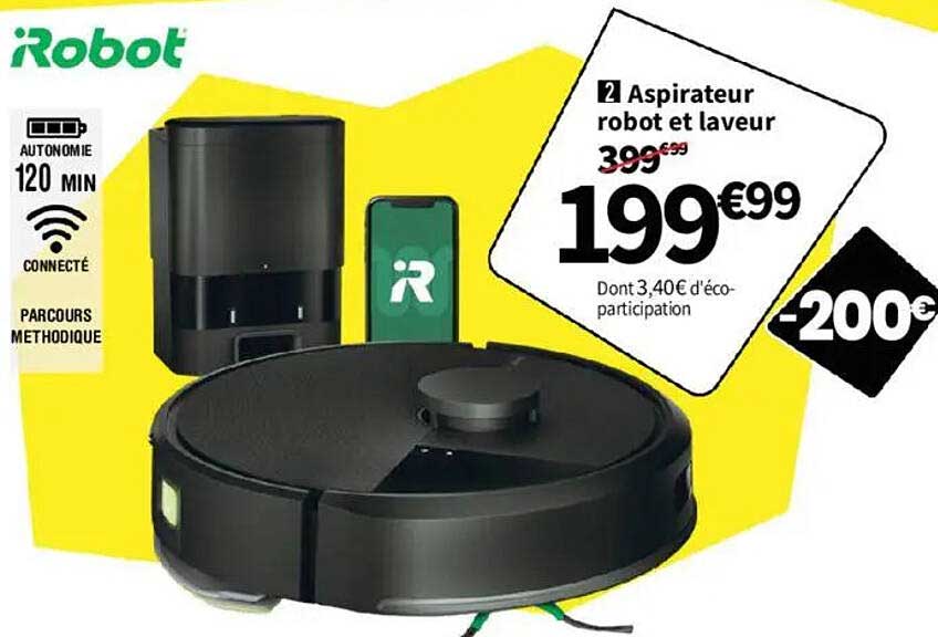 Aspirateur robot et laveur