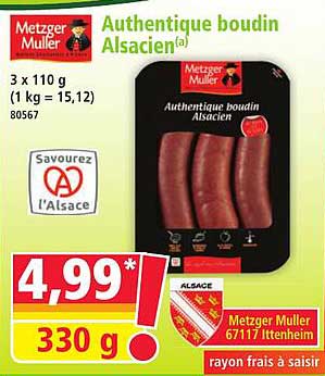 Authentique boudin Alsacien