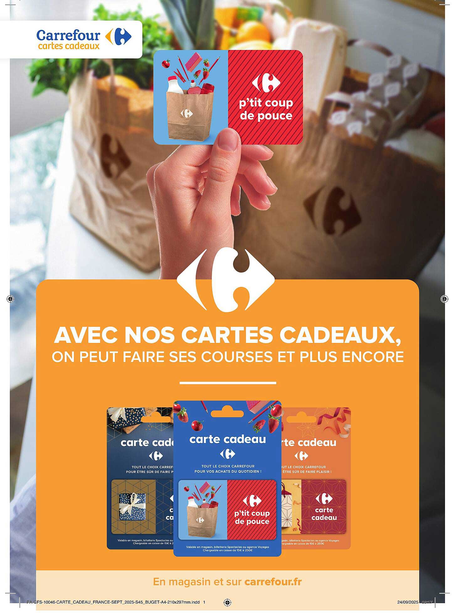 Avec nos cartes cadeaux, on peut faire ses courses et plus encore