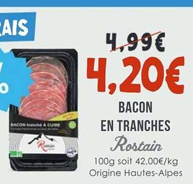 Bacon en tranches Rostain