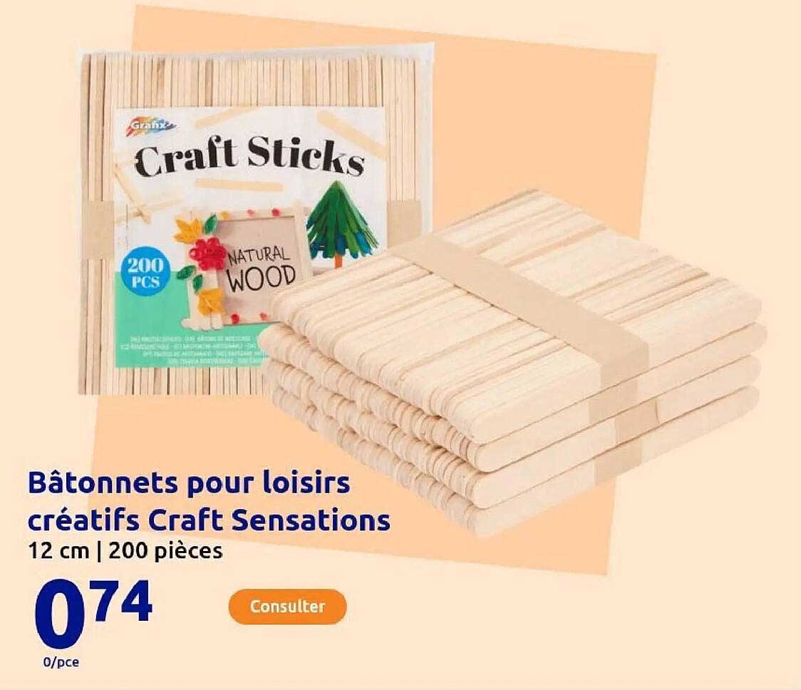 Bâtonnets pour loisirs créatifs Craft Sensations