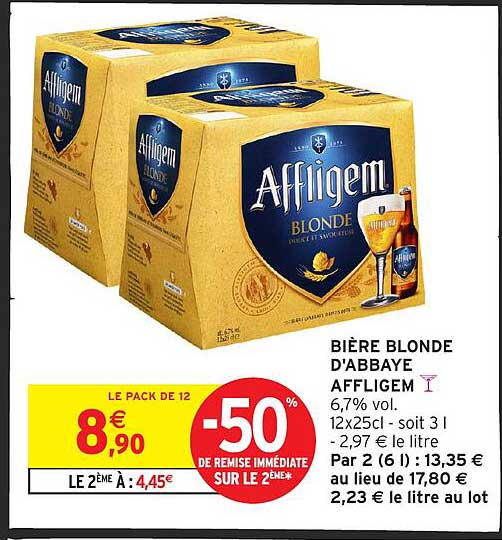 BIÈRE BLONDE D'ABBEY AFFLIGEM