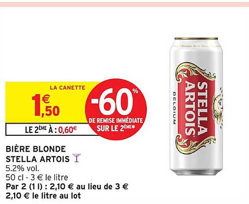 BIÈRE BLONDE STELLA ARTOIS