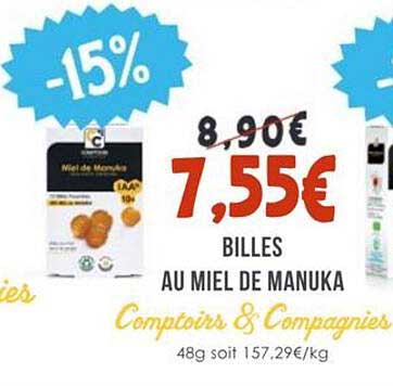 BILLES AU MIEL DE MANUKA