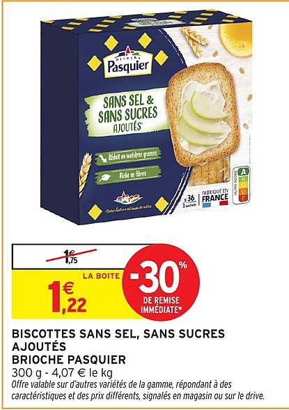 BISCUITS SANS SEL, SANS SUCRES AJOUTÉS