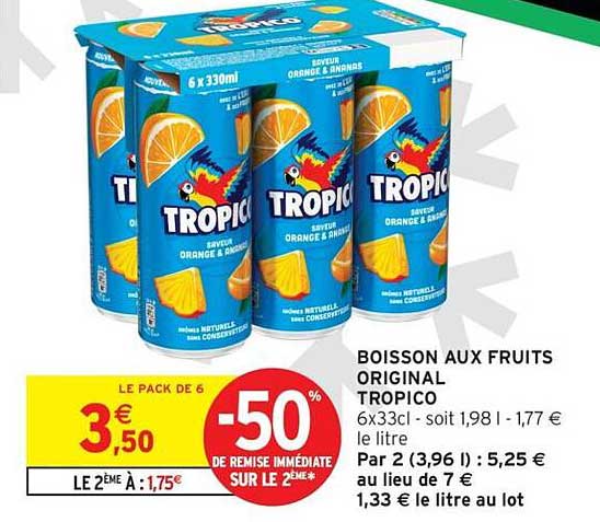 BOISSON AUX FRUITS ORIGINAL TROPICO