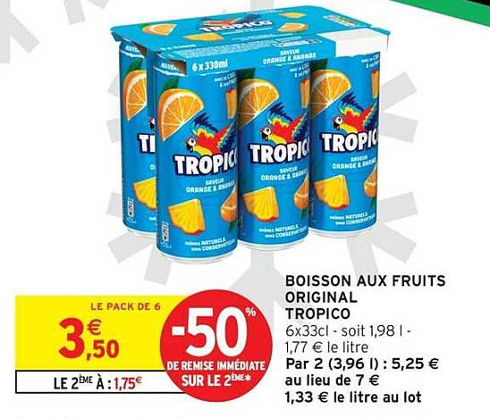 BOISSON AUX FRUITS ORIGINAL TROPICO