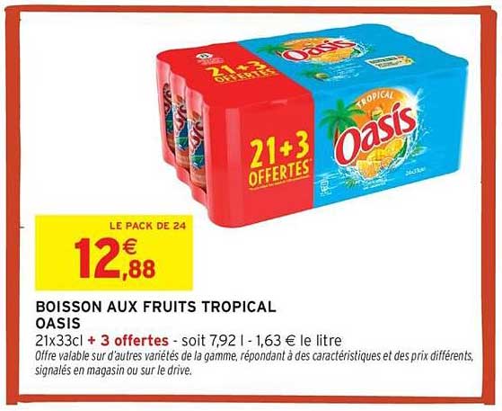 BOISSON AUX FRUITS TROPICAL OASIS