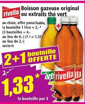 Boisson gazeuse original ou extraits thé vert