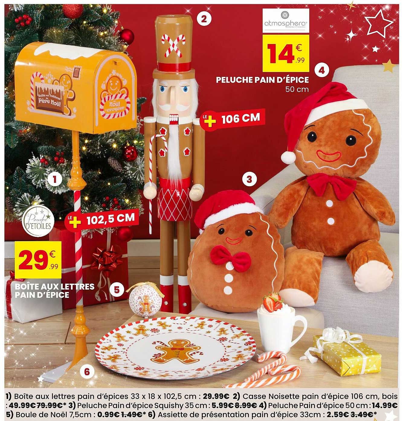 Boîte aux lettres pain d'épices 33 x 18 x 102,5 cm : 29.99€