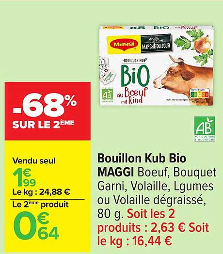 Bouillon Kub Bio MAGGI Boeuf