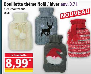 Bouillotte thème Noël / hiver env. 0,7 l