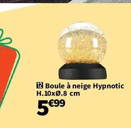 Boule à neige Hypnotic H.10xØ.8 cm