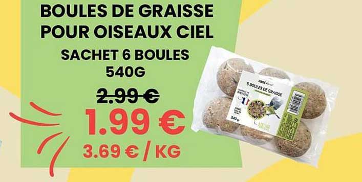 BOULES DE GRAISSE POUR OISEAUX CIEL