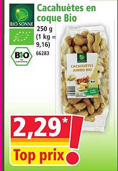 Cacahuètes en coque Bio