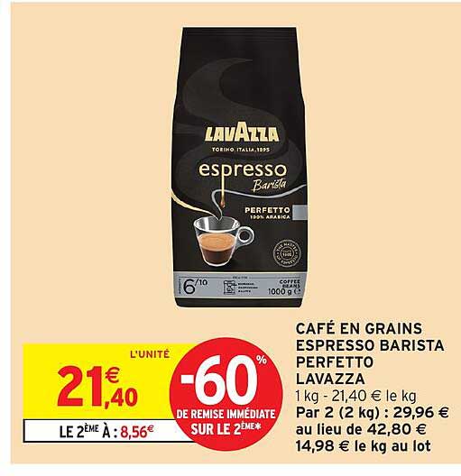 CAFÉ EN GRAINS ESPRESSO BARISTA PERFETTO LAVAZZA