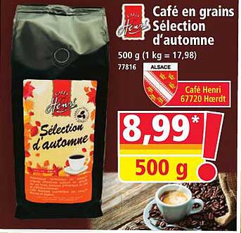 Café en grains Sélection d'automne