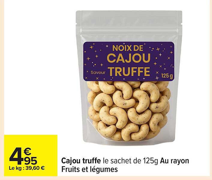 Cajou truffe le sachet de 125g