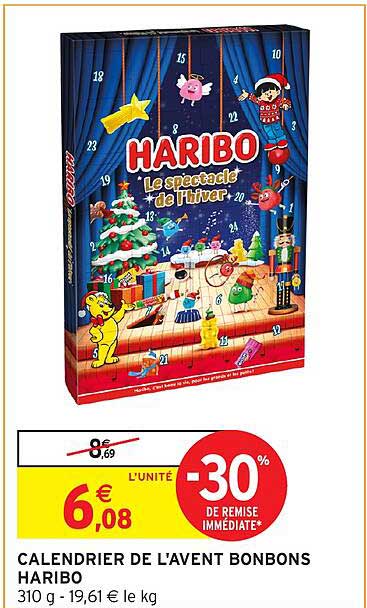 CALENDRIER DE L'AVENT BONBONS HARIBO